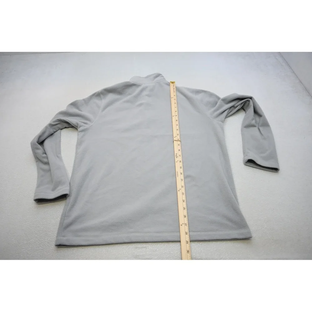 The North Face Fleece Pullover Mens Large Grey Quarter Zip Mock Neck Excellent